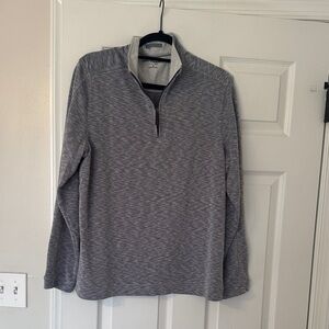 Johnston & Murphy Men's Heathered Gray Zip-Up Sweater